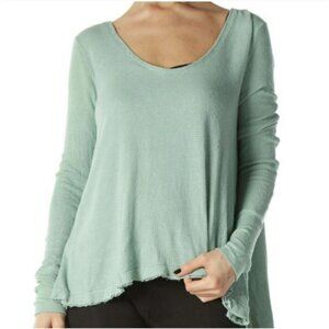 We The Free Light Green Waffle Knit Slouchy Oversized Shirt Free People Large